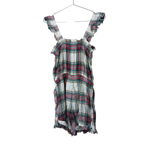 Aerie Plaid Flannel Romper Size Small New with Tags Sleeveless Pockets - Picture 4 of 13